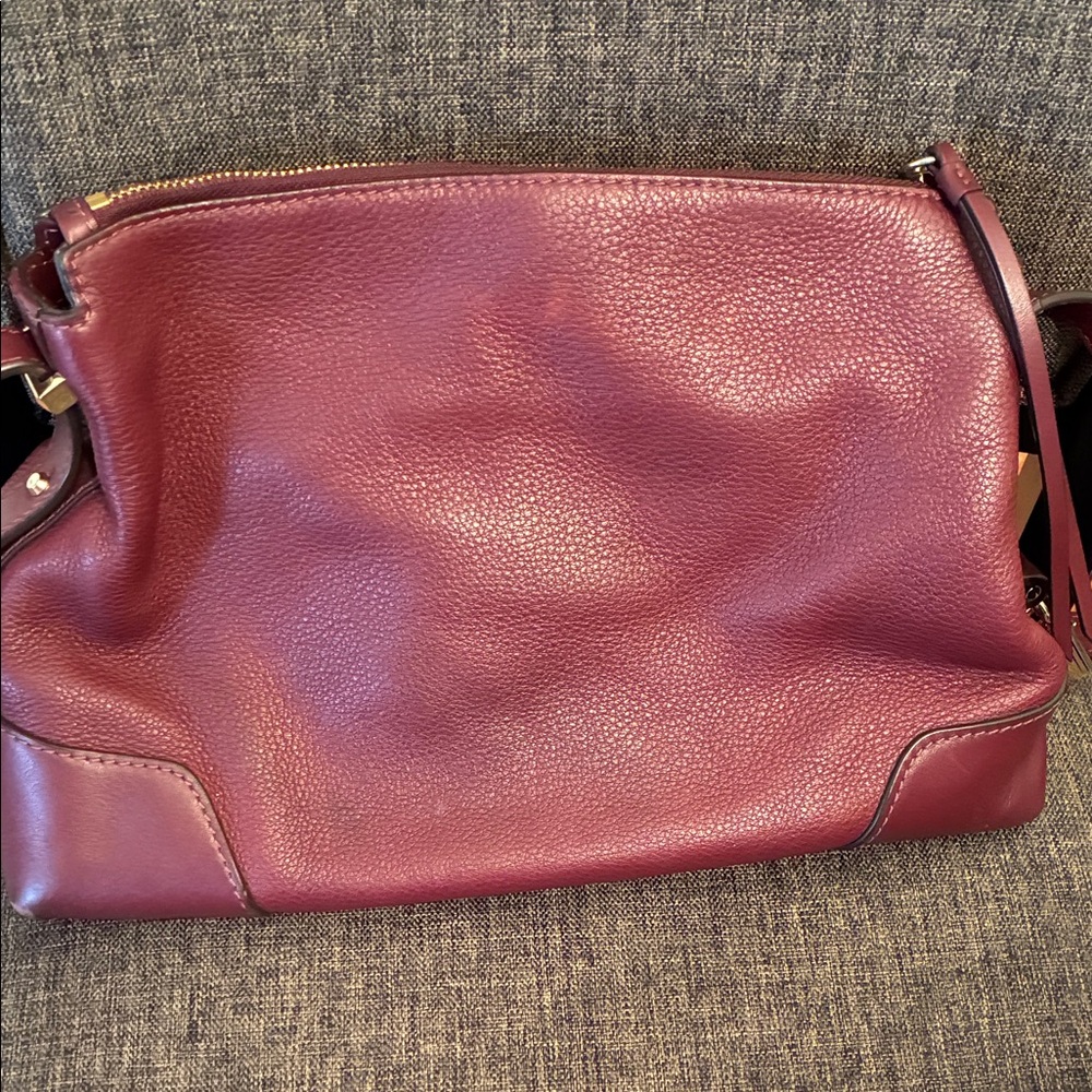 Michael Kors Burgundy Leather Crossbody Bag - Picture 9 of 10
